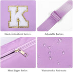 YOOLIFE Birthday Gifts for 4 5 6 7 8 9 10 11 12 13 14 Year Old Girls - Initial Fanny Pack Belt Bag Purse for Girls Teens Daughter Sister Niece, Personalized Trendy Stuff for Teen Girl Kids | Purple W