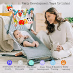 Baby Car Seat Toys, Infants Activity Spiral Plush Toys for Babies 0-6 Months Hanging Stroller Toy Gift for Infant Boys and Girls 0 3 6 12 Months Newborn Sensory Toy with Rattles Squeaker Music - Fox