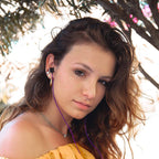 LUDOS Ultra Wired Earbuds in-Ear Headphones, 5 Years Warranty, Earphones with Microphone, Noise Isolating Ear Buds, Memory Foam for iPhone, Samsung, School Students, Kids, Women, Small Ears - Purple