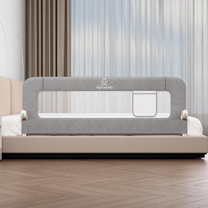 59" Upgraded Bed Rail for Toddlers with U-Shape Base, Toddler Bed Rails with More Stable and Secure, Fit for Twin, Full, Queen Size Bed,High/Low Mattresses, Box/Platform Bed