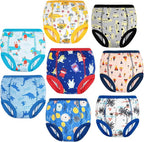MooMoo Baby 8 Packs Potty Training Pants Cotton Absorbent Training Underwear for Toddler Boy and Girls 2T-9T