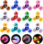 Gigilli 12 Packs Fidget Spinners for Kids Adults, Light up Party Favors Goodie Bags Stuffers for Kids 8-12, Stress Relief Fidget Toys Bulk Glow in the Dark Party Supplies, Fidgets for Classroom Prizes