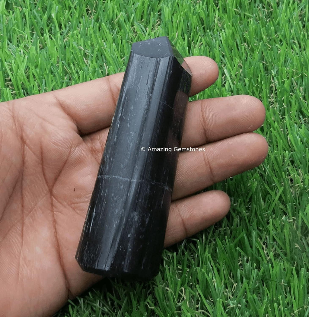 Amazing Gemstone Big Black Tourmaline Crystal Towers ~ Natural Healing Crystal Point Obelisk for Reiki Healing and Crystal Grid (Black Tourmaline (Big), 2 to 3 INCH)