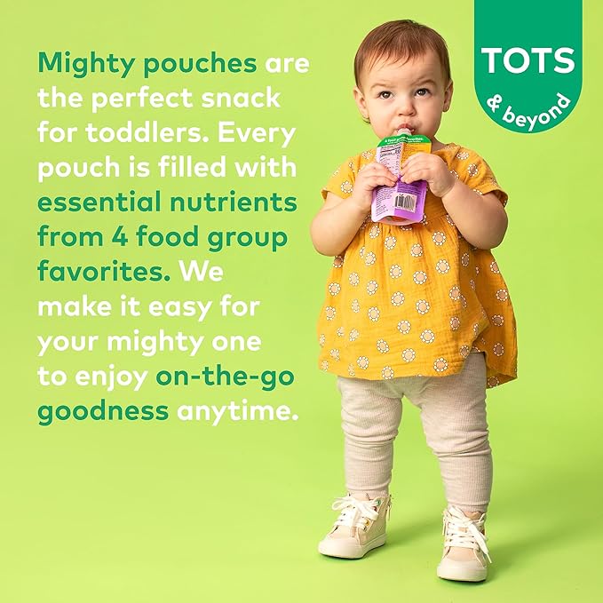 Plum Organics Mighty 4 Organic Toddler Food - Guava, Banana, Black Bean, Carrot, and Oat - 4 oz Pouch (Pack of 12) - Organic Fruit and Vegetable Toddler Food Pouch