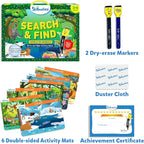 Skillmatics Search and Find Animals Educational Game - Reusable Preschool Learning Activities, Perfect for Toddlers & Kids Who Love Toys, Art & Crafts, Builds Vocabulary, Gifts for Ages 3, 4, 5, 6