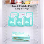 Breastmilk Storage Bags(50 Count)，8oz Milk Storage Bags for Breastfeeding，BPA Free with Easy Pour Spout, Self Standing, for Refrigeration and Freezing Blue