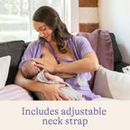 Lansinoh Silicone Milk Collector Breast Pump for Breastfeeding with Suction Base, 4 Ounces, Portable and Lightweight, With Neck Strap and Protective Lid, 1 Count