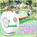 Bubble Machine for Kids Toddlers, Automatic Rechargeable Bubble Machine, 12000+ Bubbles Per Minute, Rotating 90°/360° Oscillating Electric Bubble Maker Outdoor Toys for Ages 3-5