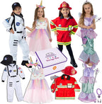 Born Toys Dress Up Clothes for Little Girls 4-6, Washable Toddler Costumes for Kids Pretend Play 3T-4T