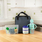 Dr. Brown's Fold & Freeze Bottle Tote, Travel Baby Bottle Insulated Cooler Bag, Store Up to 6 Baby Bottles, Black, BPA Free