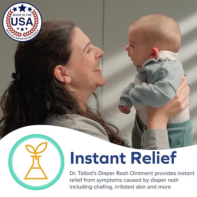 Dr. Talbot's Baby Diaper Rash Ointment - 16 oz - Zinc Oxide Skin Protectant with Peruvian Balsam - Treats and Prevents Rash