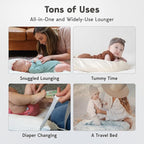 Infant Lounger, Baby Nest Cover for Baby Girls & Boys, Newborn Essentials for Baby 0-12 Months, 100% Cotton Breathable (Fields of Rye, Corduroy)