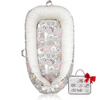 Baby Lounger | Organic Cotton Infant Lounger | Reversible, Adjustable & Portable Floor Lounger | Soft, Breathable, Washable Cover