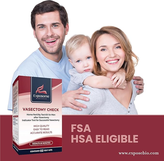 Vasectomy Home Test Kit. (Contains 2 Tests) FSA - HSA Eligible