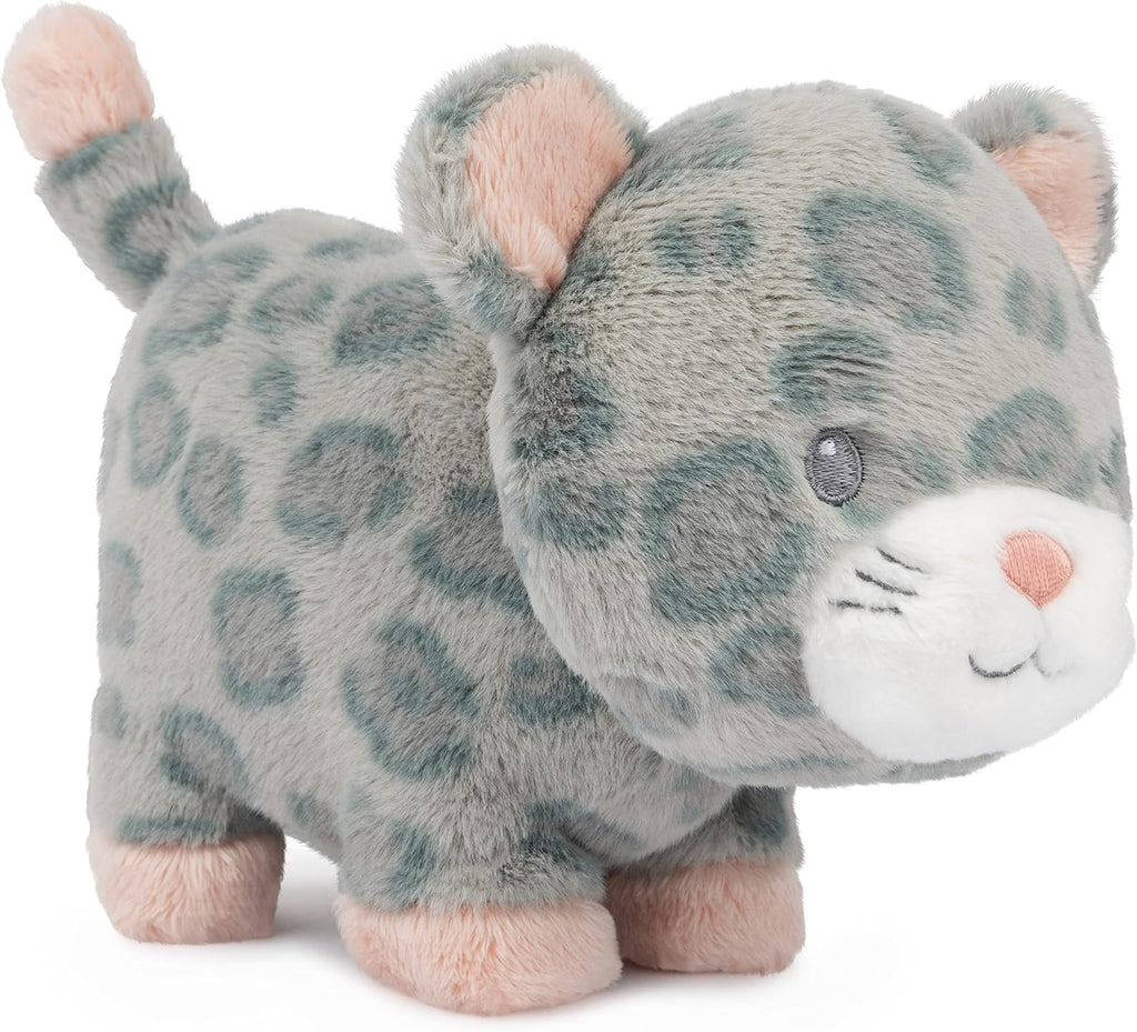 GUND Baby Safari Friends Collection Plush Leopard with Chime, Sensory Toy Stuffed Animal for Babies and Newborns, Gray/Pink, 7"