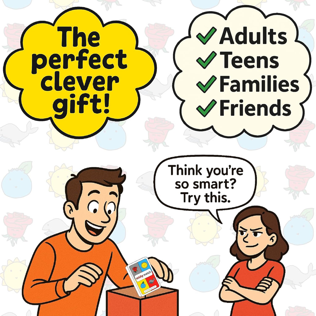 Mishy Match Award-Winning Card Game - The Hardest Easy Game Ever - Hilarious Brain-Melting Party Game - Card Games for Adults and Teens - Silly Gifts for Adults & Teens - Mensa Games