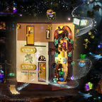 Magic Herb Book Nook Building Set with Light, DIY Booknook Building Block Kit for Home Bookshelf Decor, 930 PCS Miniature House Display Model Building Brick for Adults Teens Boys Girls Ages 12+