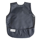 Tiny Twinkle Mess Proof Baby Bib - Waterproof & Lightweight Baby-Led Weaning Apron | 100% Recycled Polyester, Easy Clean & Machine Washable (Charcoal, Small 6-24 Months)