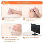 4 Pack 40" TV Safety Stainless Steel Straps Adjustable, Adhesive Anti-Tip Furniture Anchor for Flat Screen, TV and Furniture Safety Straps for Baby Proofing