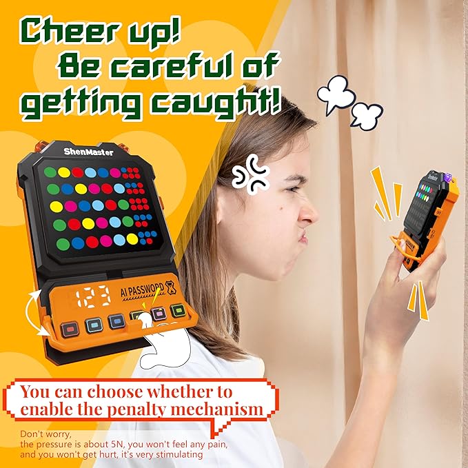 Super Decoder Game, 10000+ Colors Crack The Code-Breaking Puzzle Memory & Brain Teasers Games for Kids and Adult, Multiplayer Handheld Mastermind Travel Games, Birthday for Boys & Girls