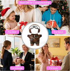 6-Piece 17cm Doll Clothes and Accessories, Retro Style Labu-Clothes-bu with Headphones/Glasses/Leather Jacket/Pants/Shoes/Camera