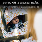 Milk Snob Original 5-in-1 Cover - Nursing Cover for Breastfeeding - Baby Carseat Canopy & Stroller - Essential All-in-One Design - Gift for Mom, Baby (Strawberry Fields)