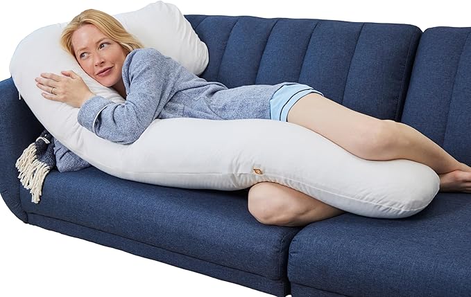 Eli & Elm Ultra Comfort Memory Foam Pregnancy Body Pillow, Unparalleled Comfort for Mom and The Bump with Unique Ergonomic Design