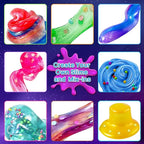 YOPINSAND Galaxy Slime Kit for Girls, DIY Slime Making Kit, Glimmer Crunchy, Butter, Foam, Glow in The Dark Slime with Add-ins, Foam Balls, Charms, Glitters, Party Favors Gift Toys for Kids 6-12