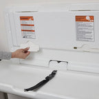 ECR4Kids Horizontal Wall-Mounted Changing Station, Baby Changer, White Granite