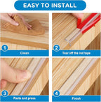 Baby Proofing, 0.6in Edge Protector Strip Clear, Thickened Silicone Soft Corner Protectors with Upgraded Pre-Taped Strong Adhesive, 6.6ft Edge Protectors for Sharp Corners of Cabinets, Tables, Drawers