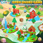 Magnetic Blocks, Magnet Tiles Building Blocks STEM Montessori Toddler Kids Toys for Boys Girls Ages 3+, Educational Construction Outdoor Toys, Classroom Must Have Learning Sensory Gifts (0.8IN)