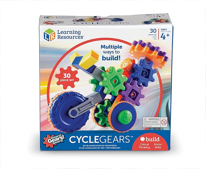 Learning Resources Gears! Gears! Gears! Cycle Gears, Construction, Gear Toy, 30 Pieces, Ages 4+