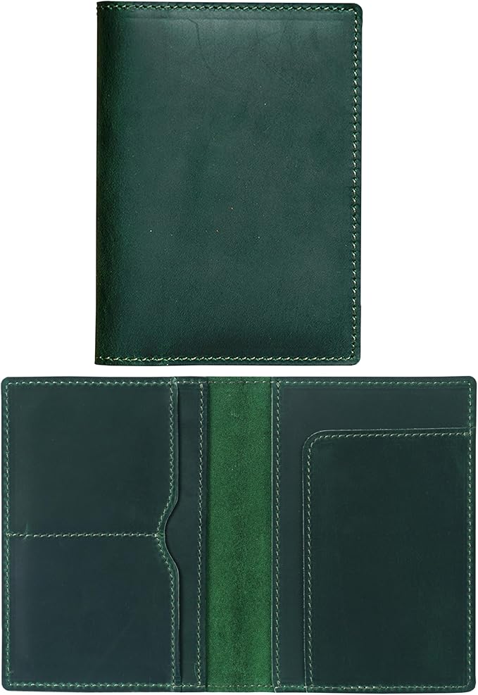 HIFA Leather Passport Holder, Handmade Passport Cover with Card and Ticket Slot - Genuine Leather, Elegant Design, Easy Access - Passport Case, Passport Wallet, Passport Holder