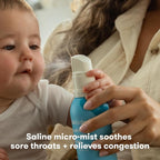 Frida Baby NoseFrida Saline Mist Nasal Inhaler, Decongestant Spray for Congestion & Allergy Relief for Babies + Kids, Nasal Saline Spray, Soothes Stuffy Nose & Sore Throat, Includes Mask