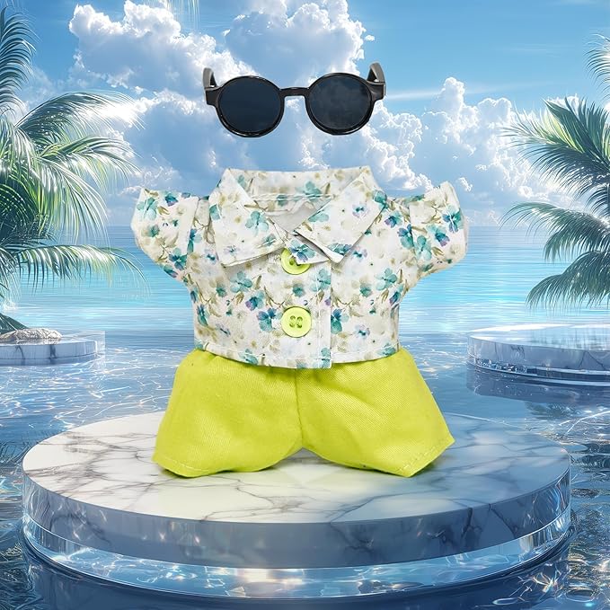 2 Sets Doll Clothes for 17cm Doll, Cute Doll Clothes and Accessories, Outfit Sets 2025 Fashion Style (Holiday, 18Inch)