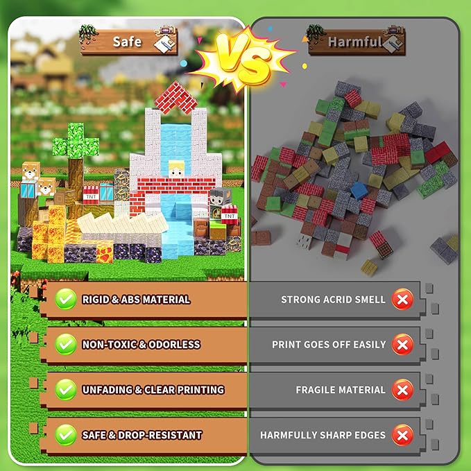 Magnetic Blocks, Magnetic Building Blocks, 3D Construction Build Toys, STEM Sensory Magnet Cubes (Multicolor-100PCS)