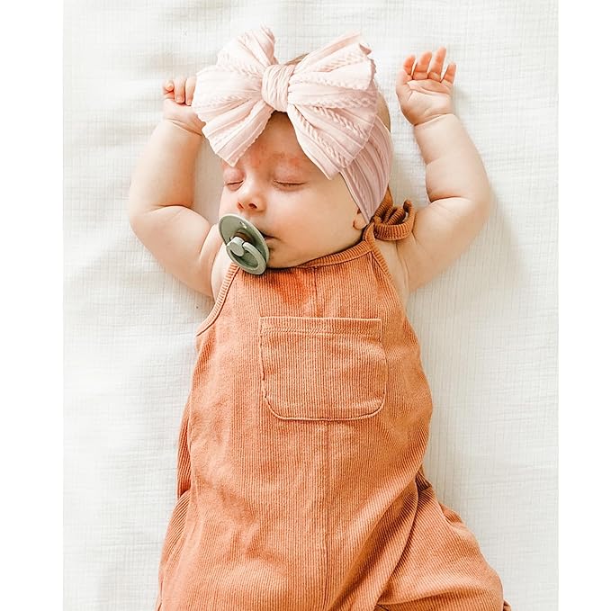 Niceye Handmade Baby Headbands Soft Stretchy Nylon Hair Bands with Bows for Newborn Infant Baby Toddler Girls