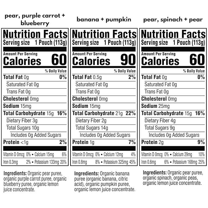 Plum Organics Variety Pack, 6+ Months – Fruit and Veggie Adventure Pack – Organic Baby Food Pouches, 4 oz Pouch, Pack of 18 (Amazon Exclusive)