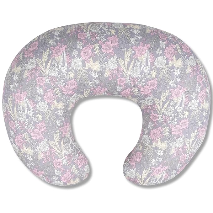 Nursing Pillow, Breastfeeding Pillow with Removable Cover, Ergonomic Breast Feeding Pillow, Baby Feeding Support Cushion for Mom Easier Breastfeeding- Original Size/Dusky Floral
