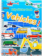 Jelly Sticker Books for Toddlers 2-4 Years, Reusable Sticker Book for Kids 1-3, Toddler Travel Essentials Vehicles Stickers for Kids Toddler Plane Activities (Vehicles)