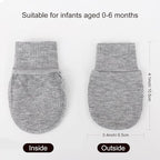BQUBO 6 Pairs Newborn Baby Boys Girls Mittens 0-6 Months Unisex-Baby Infant Mittens Elastic No Scratch Wrist Gloves