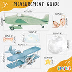 Airplane Wall Decals by Lipastick - Wall Decals for Boys Bedroom, Watercolor Vintage Plane Stickers for Kids, Boys Room, Baby Nursery, Toddler Decor - Premium Vinyl Aircraft Art
