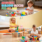 42PCS Magnetic Blocks, Montessori Toys Magnet Cubes, STEM Educational Sensory Magnetic Building Blocks for Todders Birthday Gifts