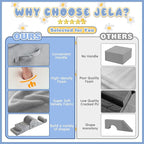 jela Foam Blocks 6Pcs Soft Play Equipment Soft Velvet, Toddler Climbing Toys Indoor Soft Play Climbing for Toddlers, Lightweight Climbing Blocks for Babies, Kids, Climb and Crawl Foam Playset