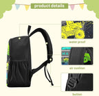 Toddler Backpack Colorful Monster Truck Waterproof Mini Backpack with Name/Text Preschool Backpack Cute Small Backpack Kindergarten Pre School Bags 11 Inch, Pattern 1