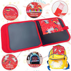 Erasable Book Doodle Set for Kids, Magic Drawing Book with 12 Watercolor Pens, Reusable 14 Page Art Set for Boys and Girls