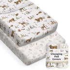 Baby Changing Pad Cover 2-Pack for Boys, Girls (Magic Forest) - Premium Fitted Sheets Baby Diaper Changing Table Cover - Buttery Soft Cotton Blend
