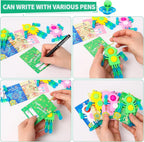 24Pcs Pop Fidget Spinners Bulk - DIY Deformable Astronaut Fingertip Toys with Cards Keychain Fidget Spinners Glow in The Dark Party Favors Sensory Toys Bulk for Kids Adults Classroom Prizes