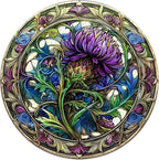 KAAYEE Wooden Jigsaw Puzzles-3D Visual Effect Scotch Thistle Wooden Puzzle Adult Unique Shape Wooden Puzzle Wooden Jigsaw Puzzle for Adult,Puzzle for Adults,Family Puzzles (S-8.5 * 8.5in-100pcs)