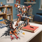 2 in 1 Transforming Eagle Mecha Robot Building Set，587 PCS Compatible with Lego Ninja Mech STEM Construction Toy for Kids Aged 6+（Eagle & Mech）